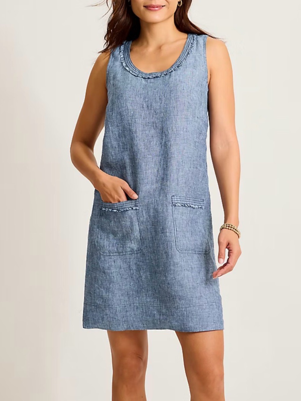 The Tommy Bahama Two Palms Patch Pocket Linen dress Large